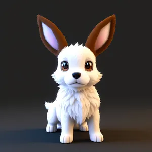 Cute Fluffy Bunny with Adorable Eyes