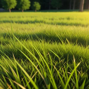 Vibrant Rice Field Under Summer Sun