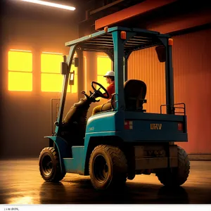 Heavy-duty Forklift Truck in Industrial Setting