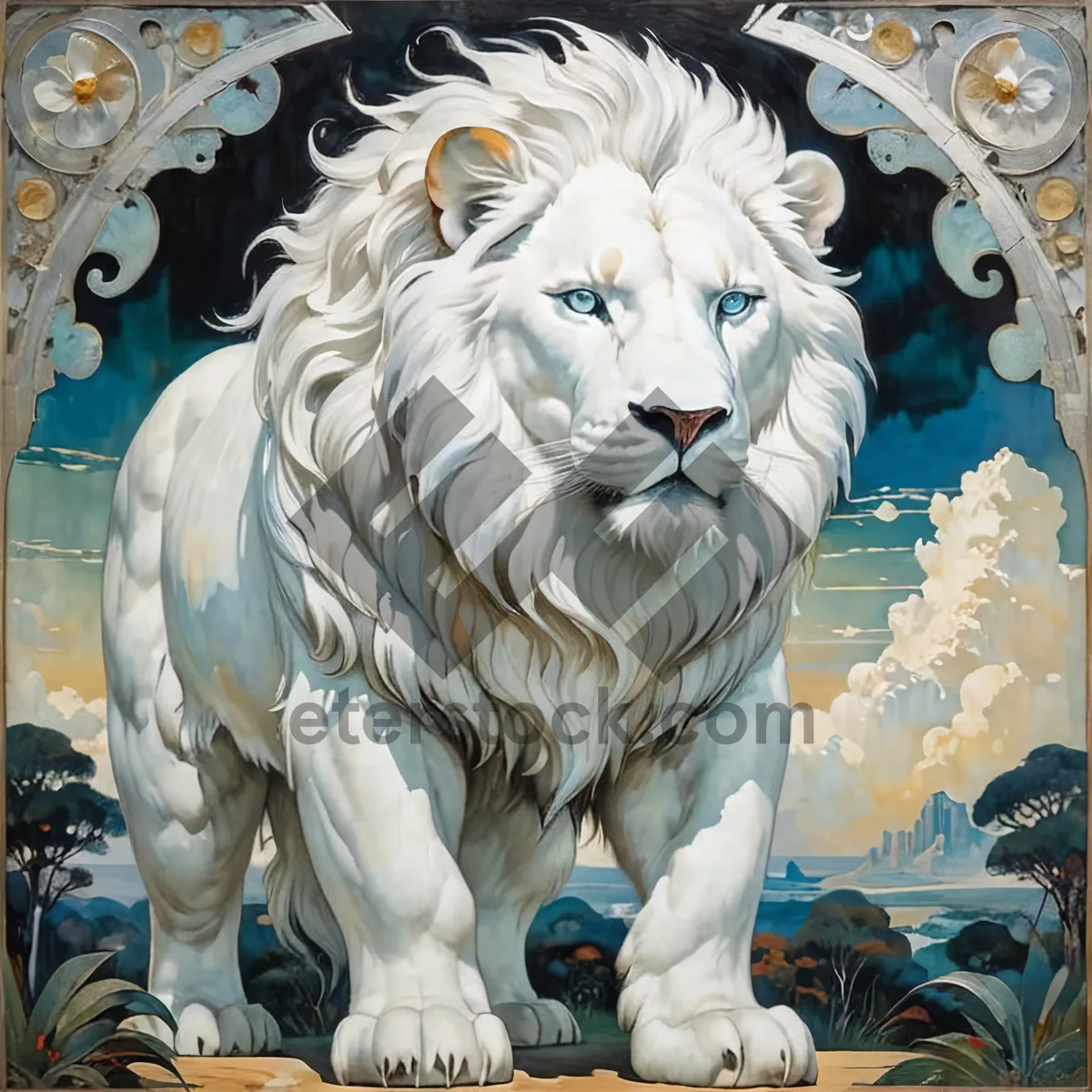 Picture of Majestic Lion Portrait in the Wild