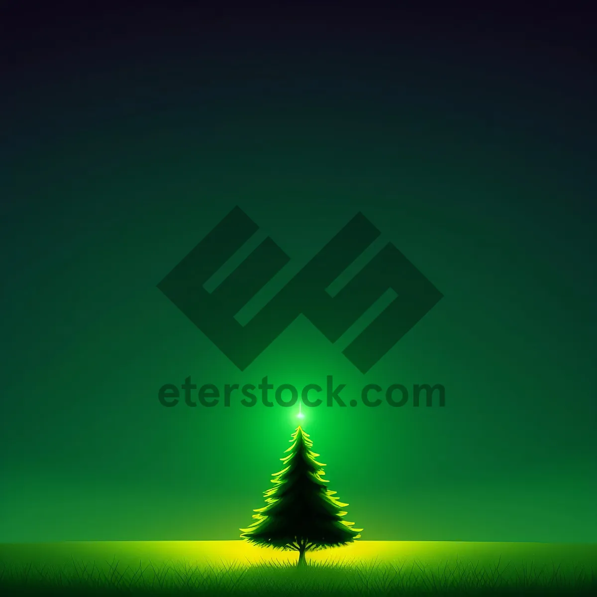 Picture of Winter Magic: Decorative Tree with Star