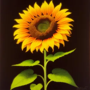 Close-up of vibrant yellow sunflower under sunny sky.