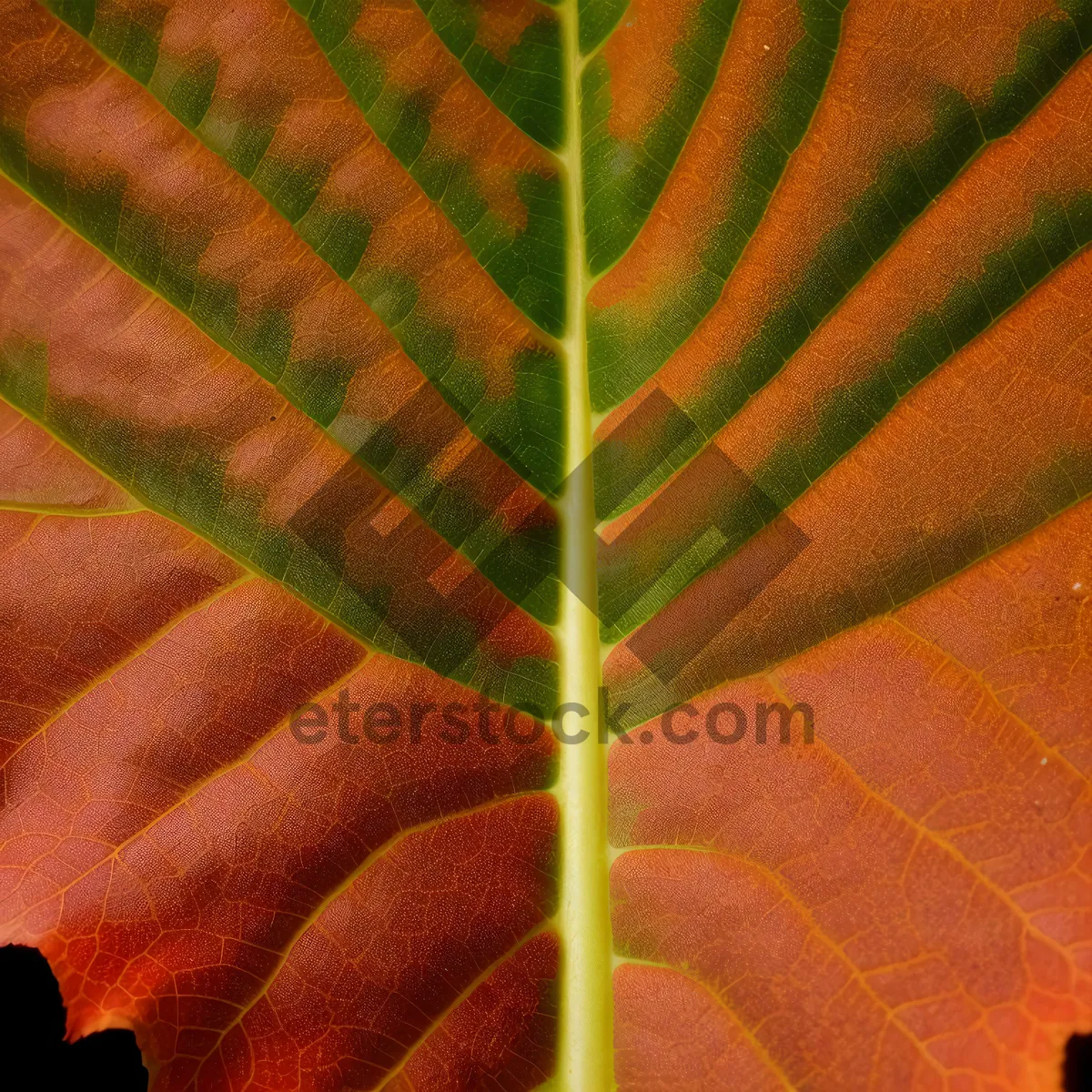 Picture of Textured Arum Leaf: Vibrant Botanical Detail in Close-Up