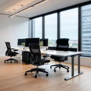 Modern luxury office interior with chic furniture design