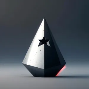 3D Pyramid Icon Cone Symbol