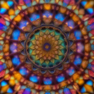 Colorful Kaleidoscope Mosaic Art Design