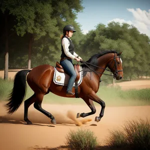 Active adult performing gymnastics on vaulting horse