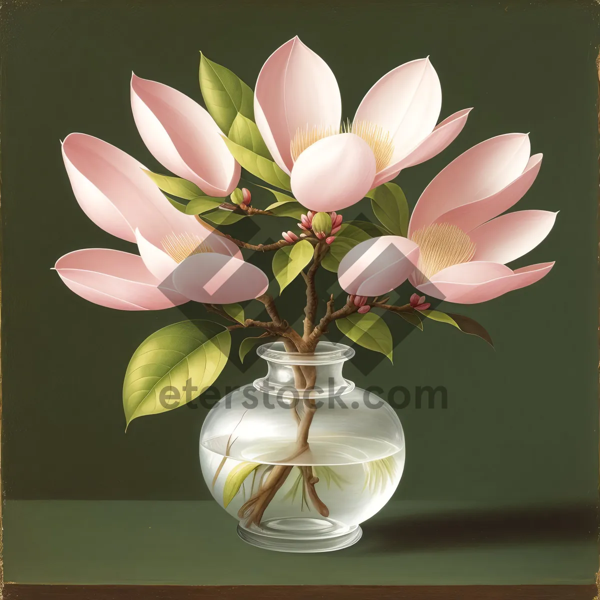 Picture of Summer magnolia blossom in vibrant pink