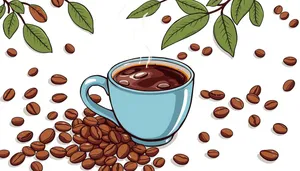 Aromatic Espresso in Black Coffee Cup
