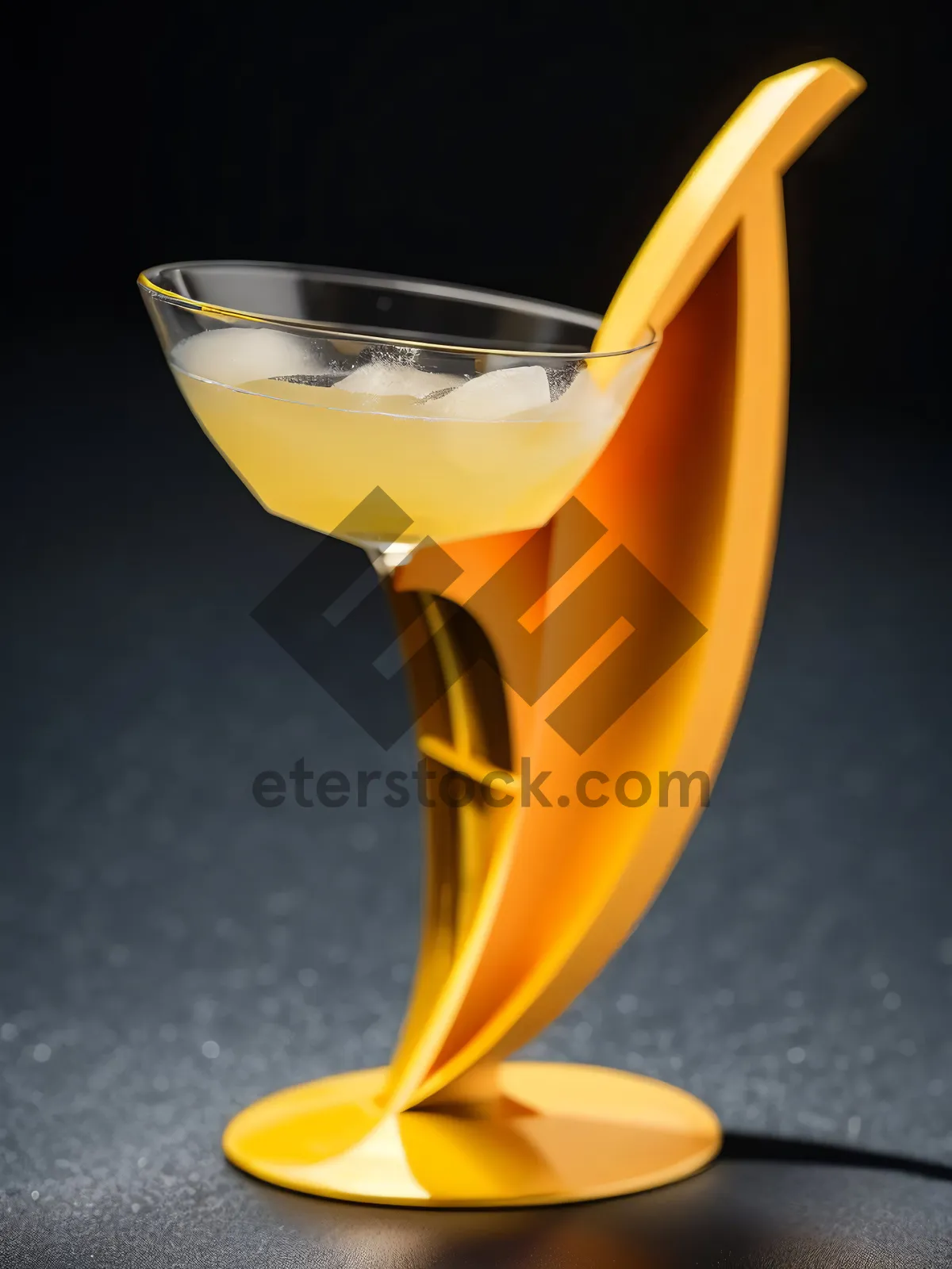 Picture of Vibrant Martini Cocktail in Fancy Glasses