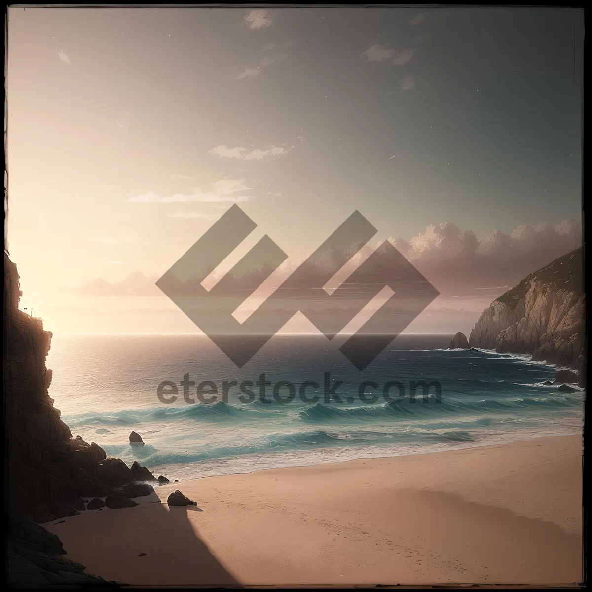 Picture of Golden Sands and Azure Waters: A Tropical Beach Paradise
