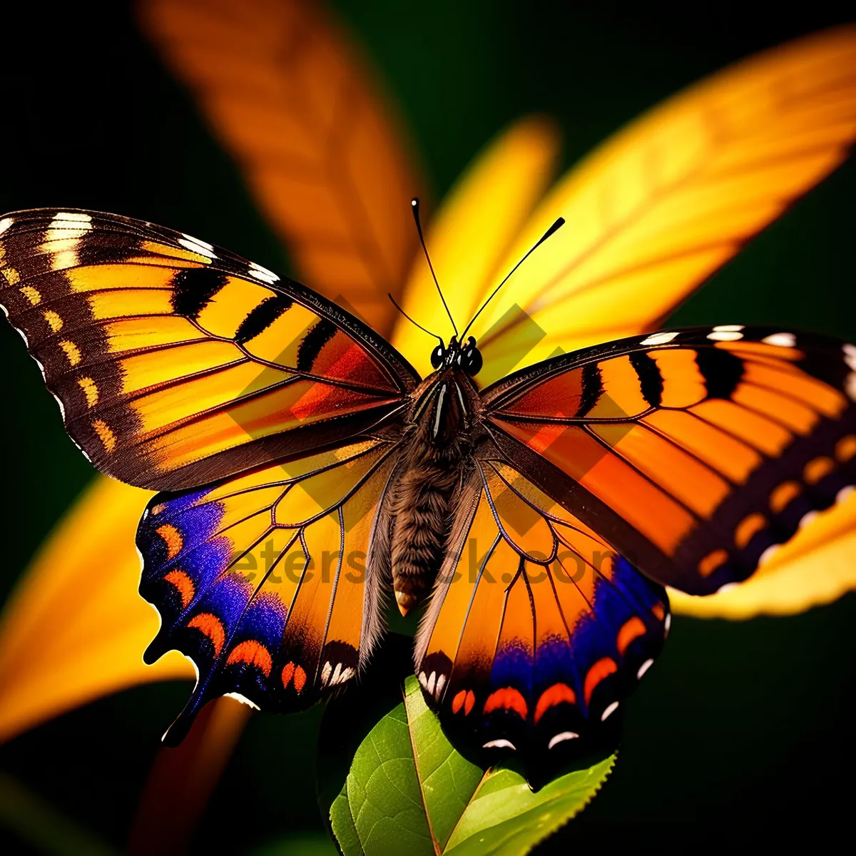 Picture of Colorful Monarch Butterfly on Summer Flower