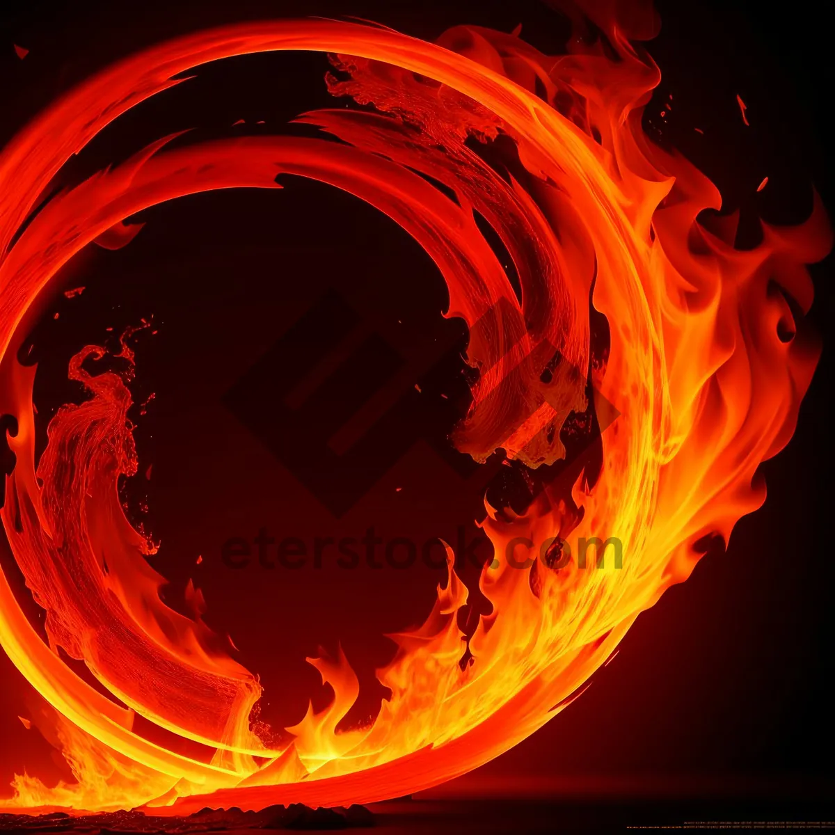 Picture of Fiery Fractal - Abstract Heat and Light Art Design