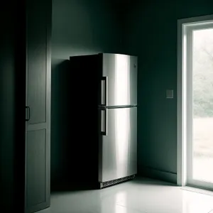 Modern White Refrigerator in Sleek Interior Design