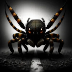 Black Widow Spider: A Creepy Close-Up of a Stealthy Predator