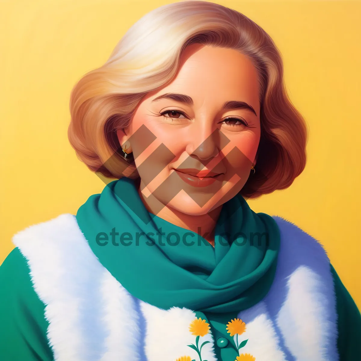 Picture of Happy Businesswoman Smiling Portrait Model Fashion Face