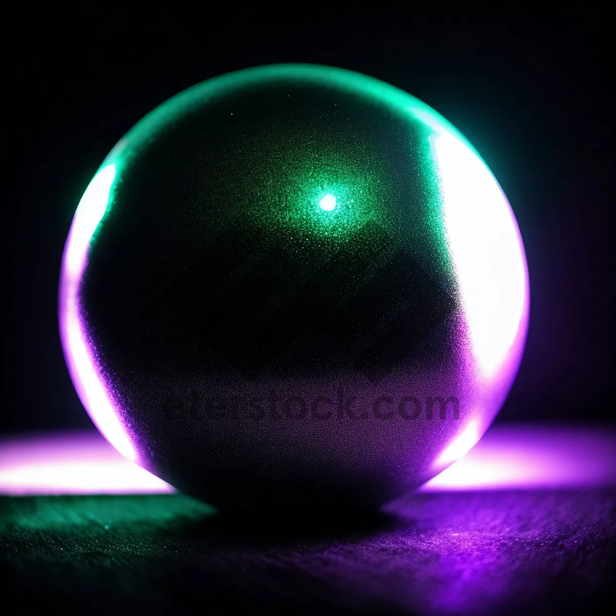 Picture of Cosmic Orb: Illuminated Celestial Sphere in Fractal Black