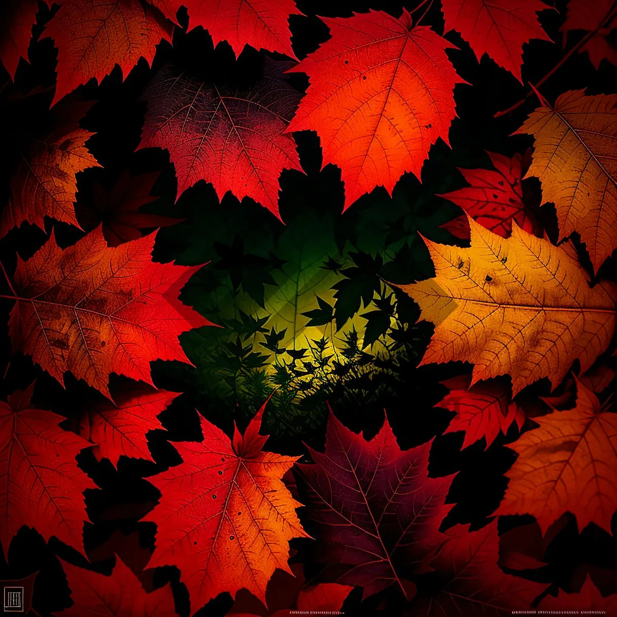 Picture of Vibrant Autumn Maple Leaves