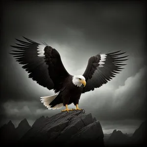 Majestic Bald Eagle Soaring in the Wilderness