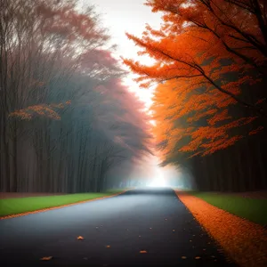 Sunset Drive on Rural Road with Majestic Sky