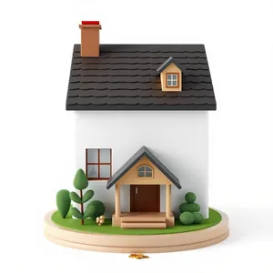 Miniature Real Estate Icon - 3D Home Structure