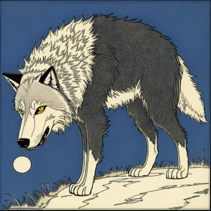 White Wolf - Majestic Canine Predator in the Wild