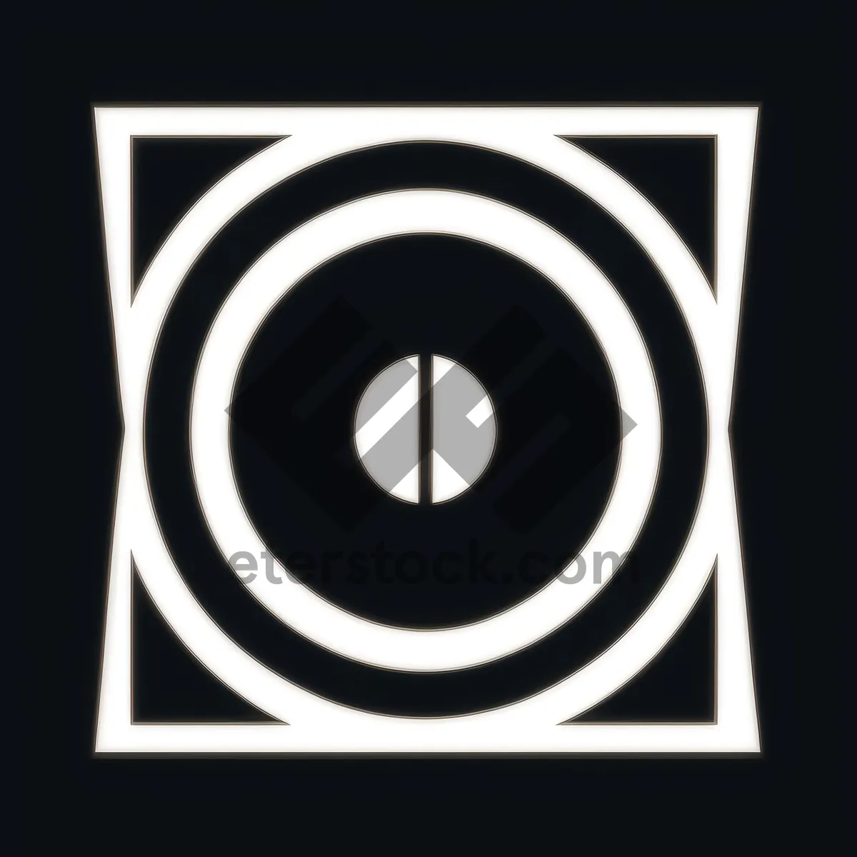 Picture of Black Design Symbol: 3D Graphic Icon Snapshot