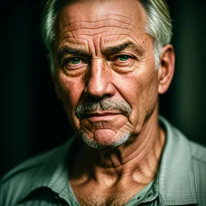 Elderly businessman with a serious expression