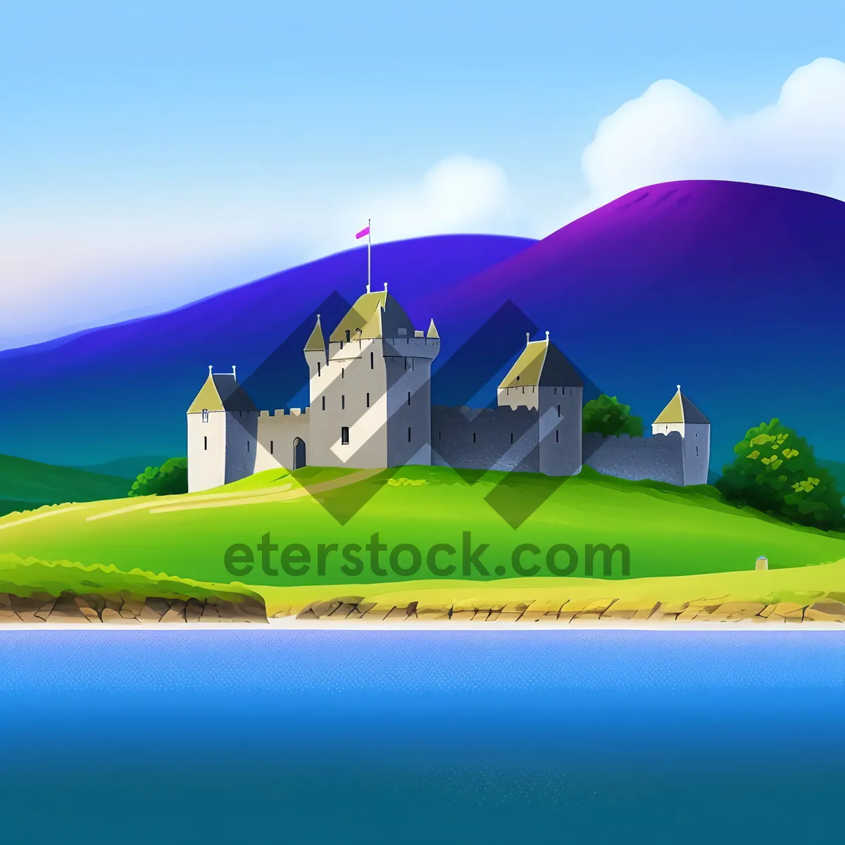 Picture of Vibrant Countryside Horizon beneath Clear Sky