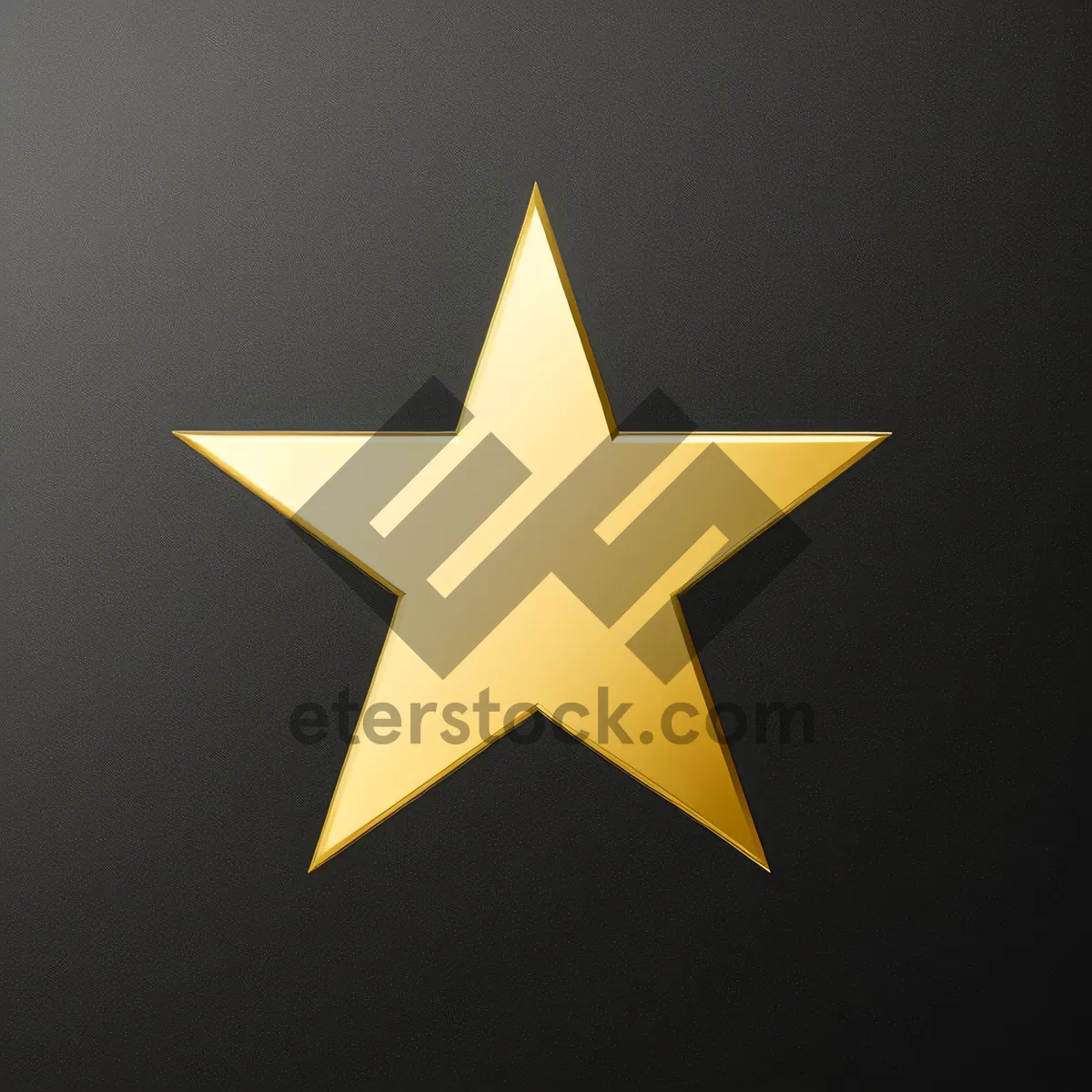 Picture of Five-Star Symbol Design Icon - Starry Graphic Decoration