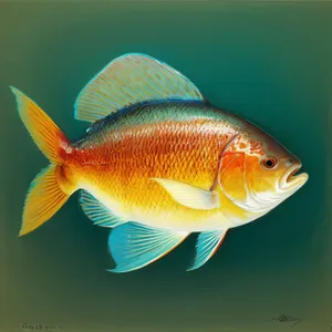 Golden Fish Swim in Aquatic Paradise