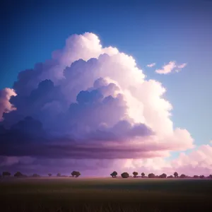 Vibrant Sunset Sky over Scenic Landscape