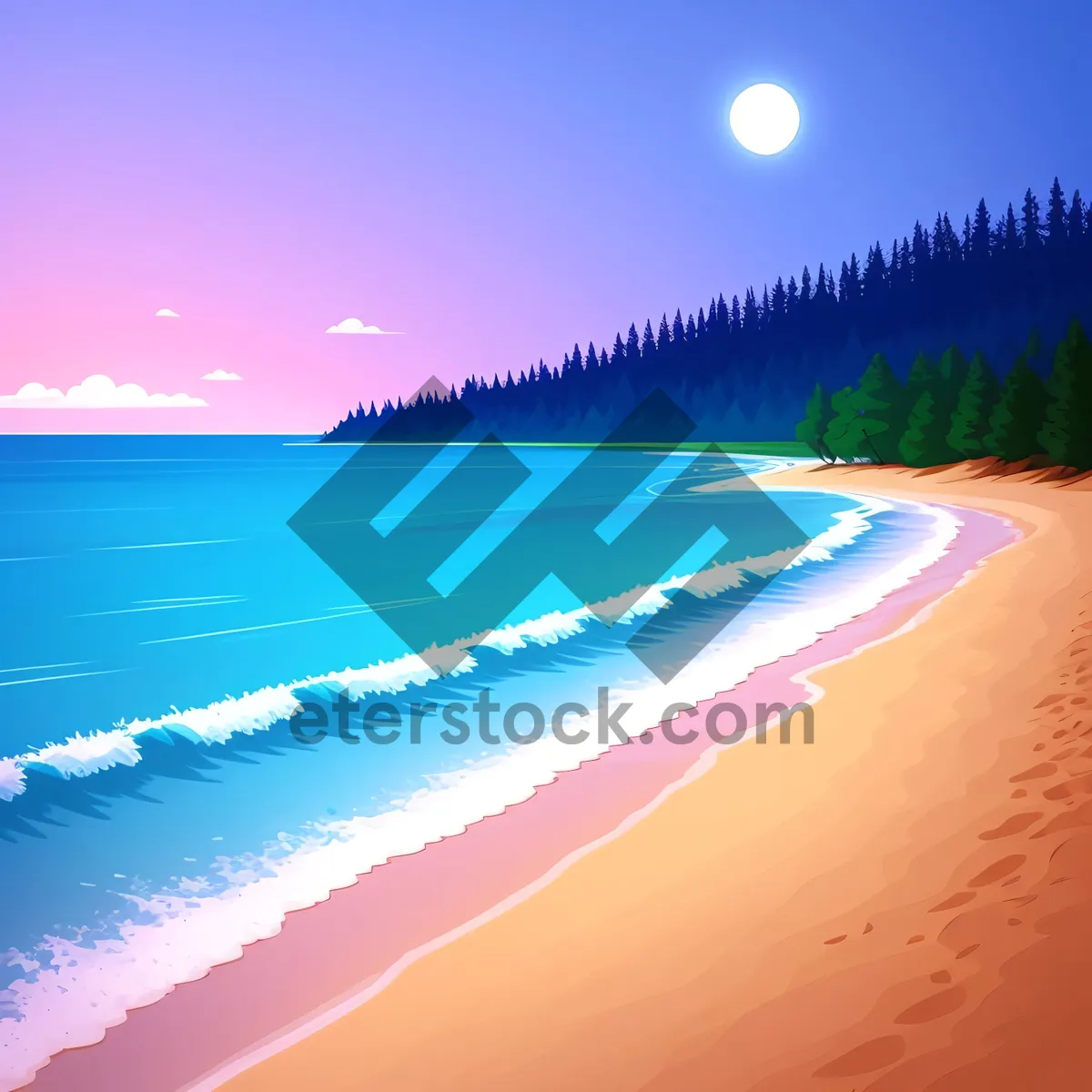 Picture of Serene Seascape: Tranquil Beach and Azure Ocean