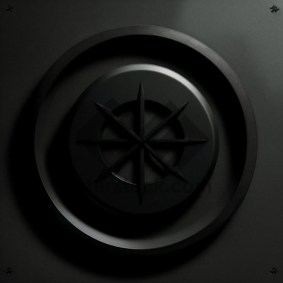 Picture of Shiny Black Analog Clock Icon