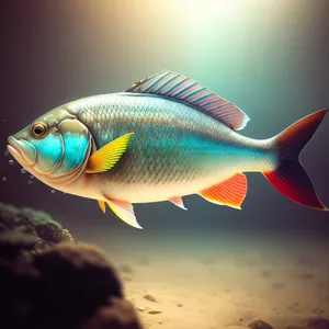 Vibrant Marine Life: Colorful Fish in Aquarium