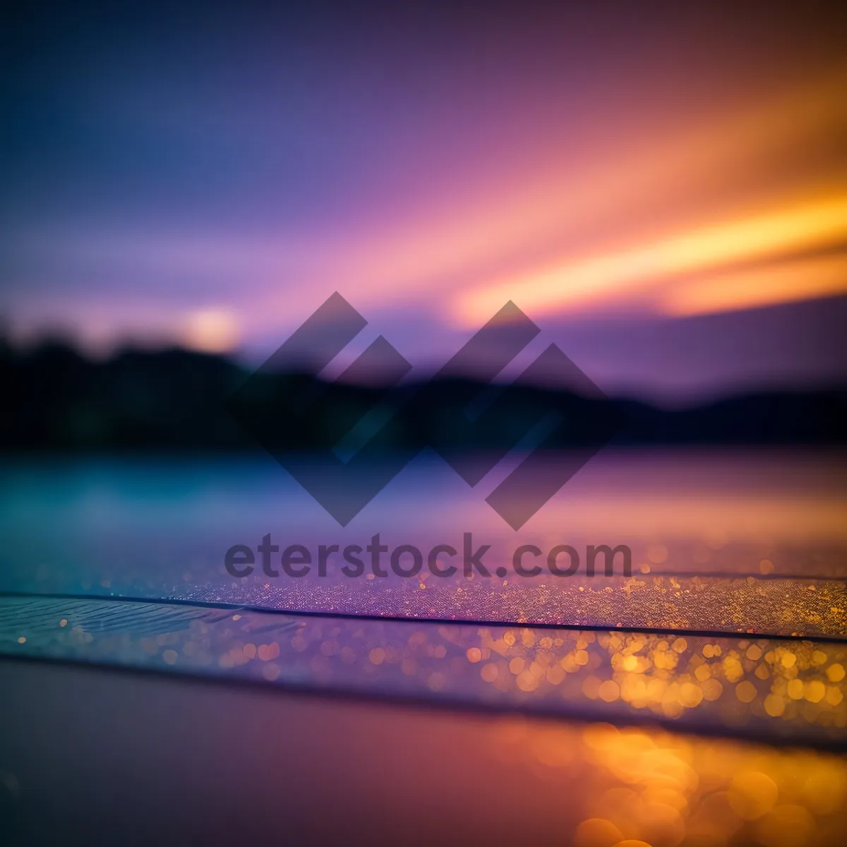 Picture of Vibrant Sunset Over Tranquil Ocean