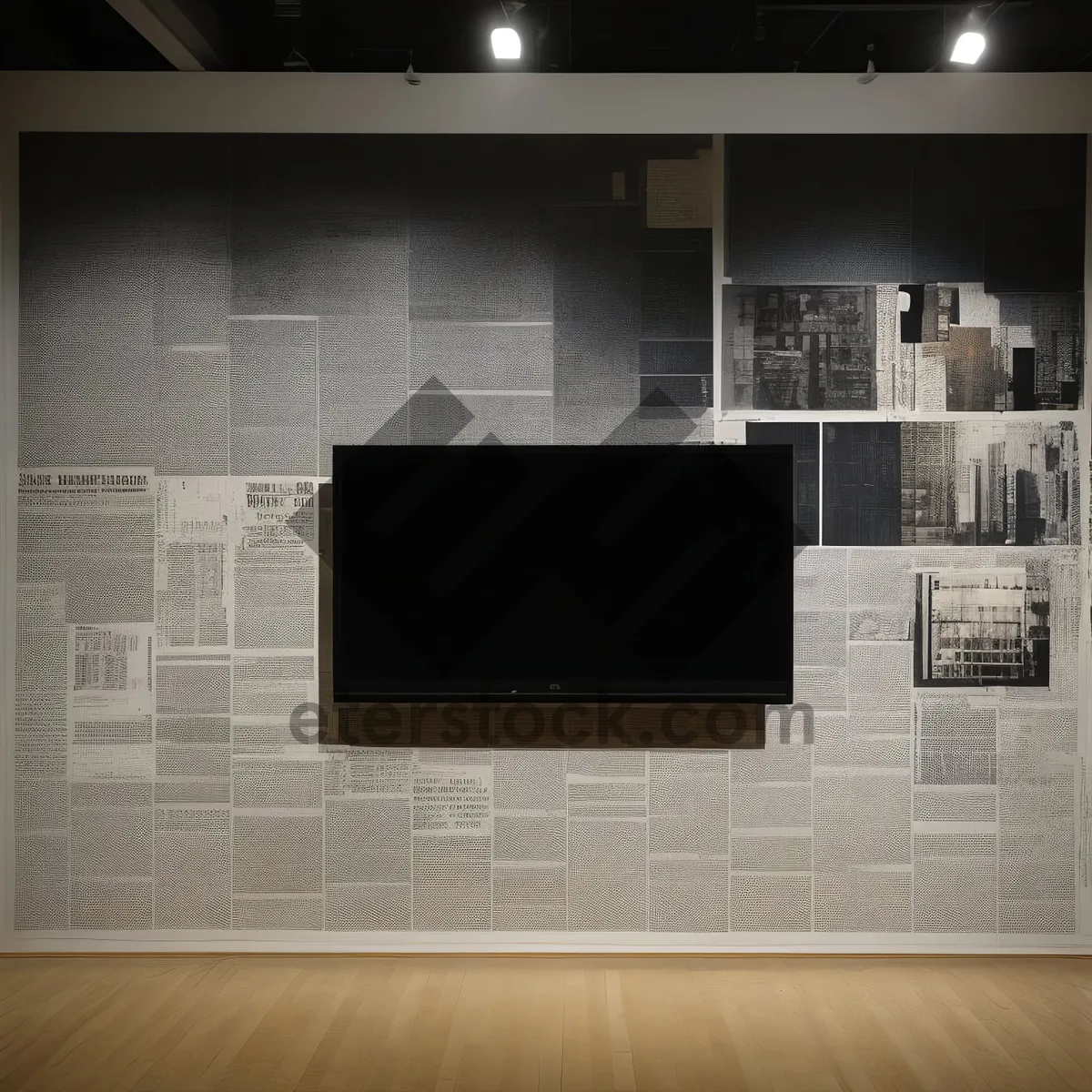 Picture of Vintage Grunge Blackboard Frame with Empty Paper