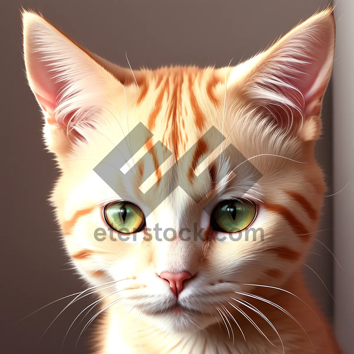 Picture of Furry Friend with Whiskers: Adorable Domestic Cat Portrait