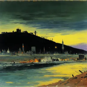 Sunny Cityscape by the Seaside