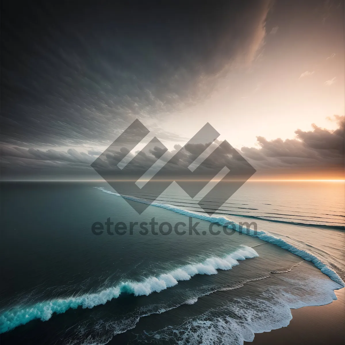 Picture of Sunset Beach Paradise: Tranquil Waves and Sandy Shores