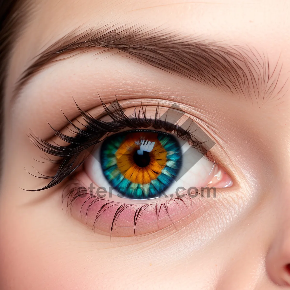 Picture of Enhanced Glamorous Eyebrow and Eye Makeup