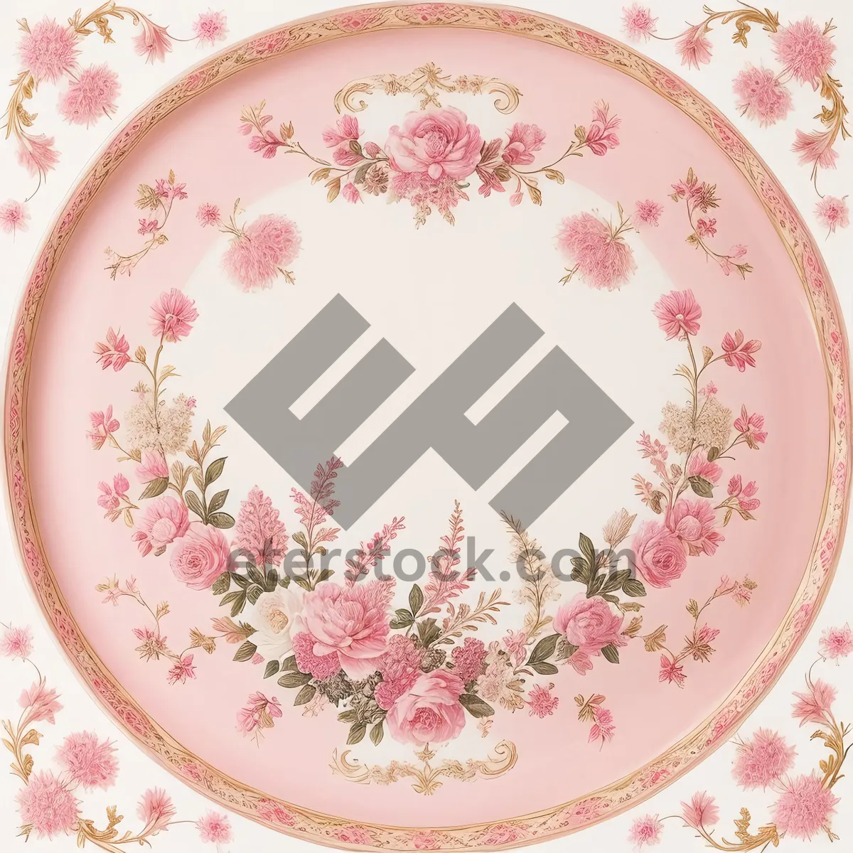 Picture of Elegant Floral Arabesque Border Design