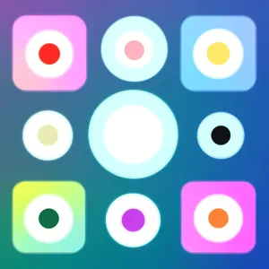 Modern Polka Dot Circle Pattern Graphic Icons Set