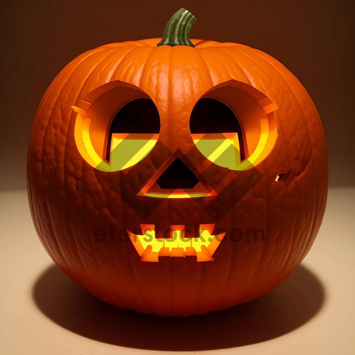 Picture of Glowing Jack-o'-Lantern with Spooky Smile