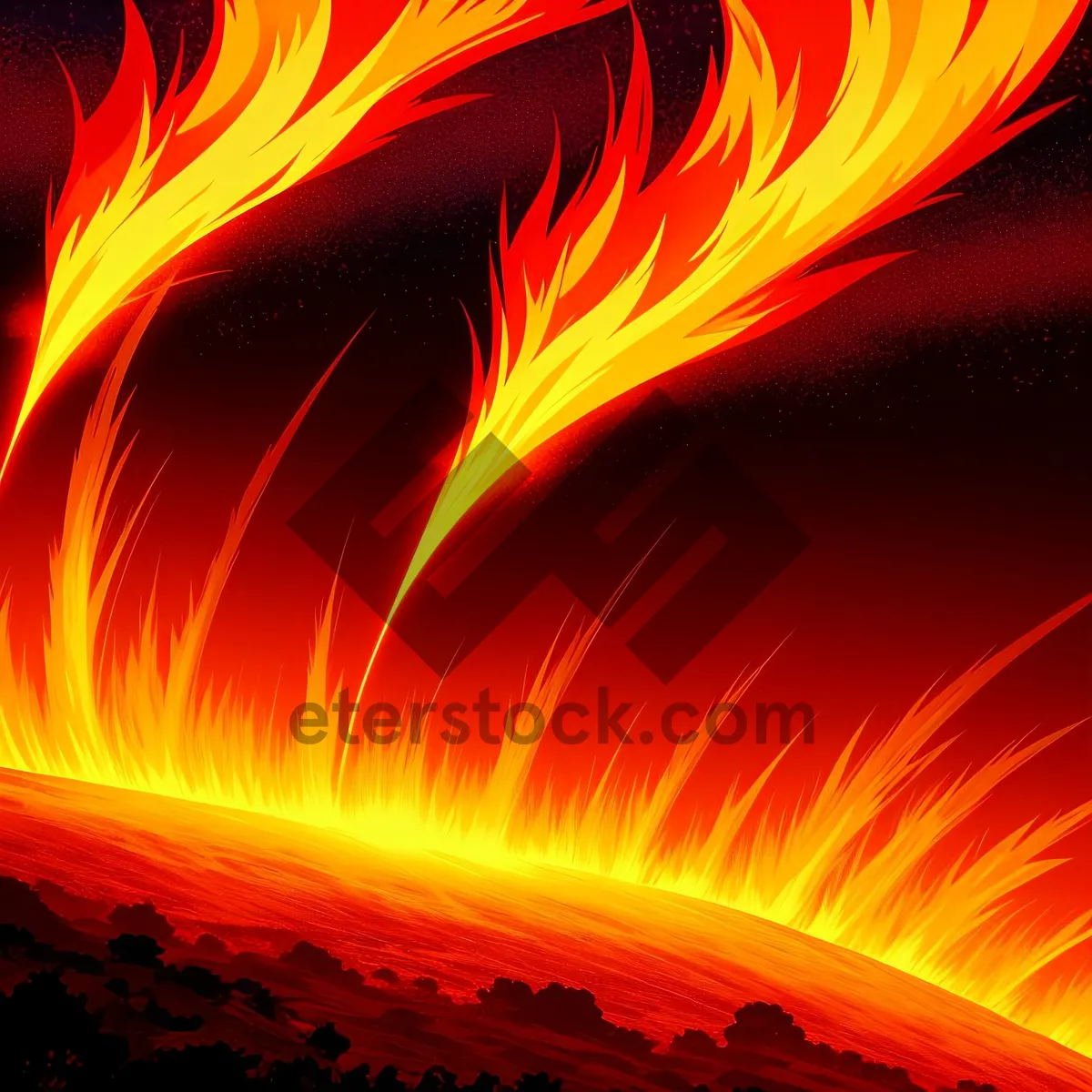 Picture of Fiery Fusion: Vibrant Visual Energy Burst