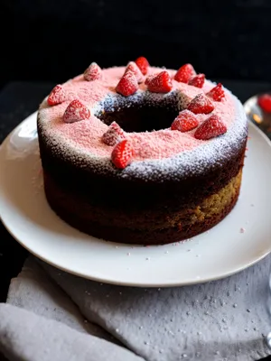 Delicious Strawberry Chocolate Cake with Fresh Berries