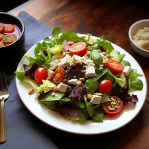 Delicious Gourmet Vegetable Plate and Salad