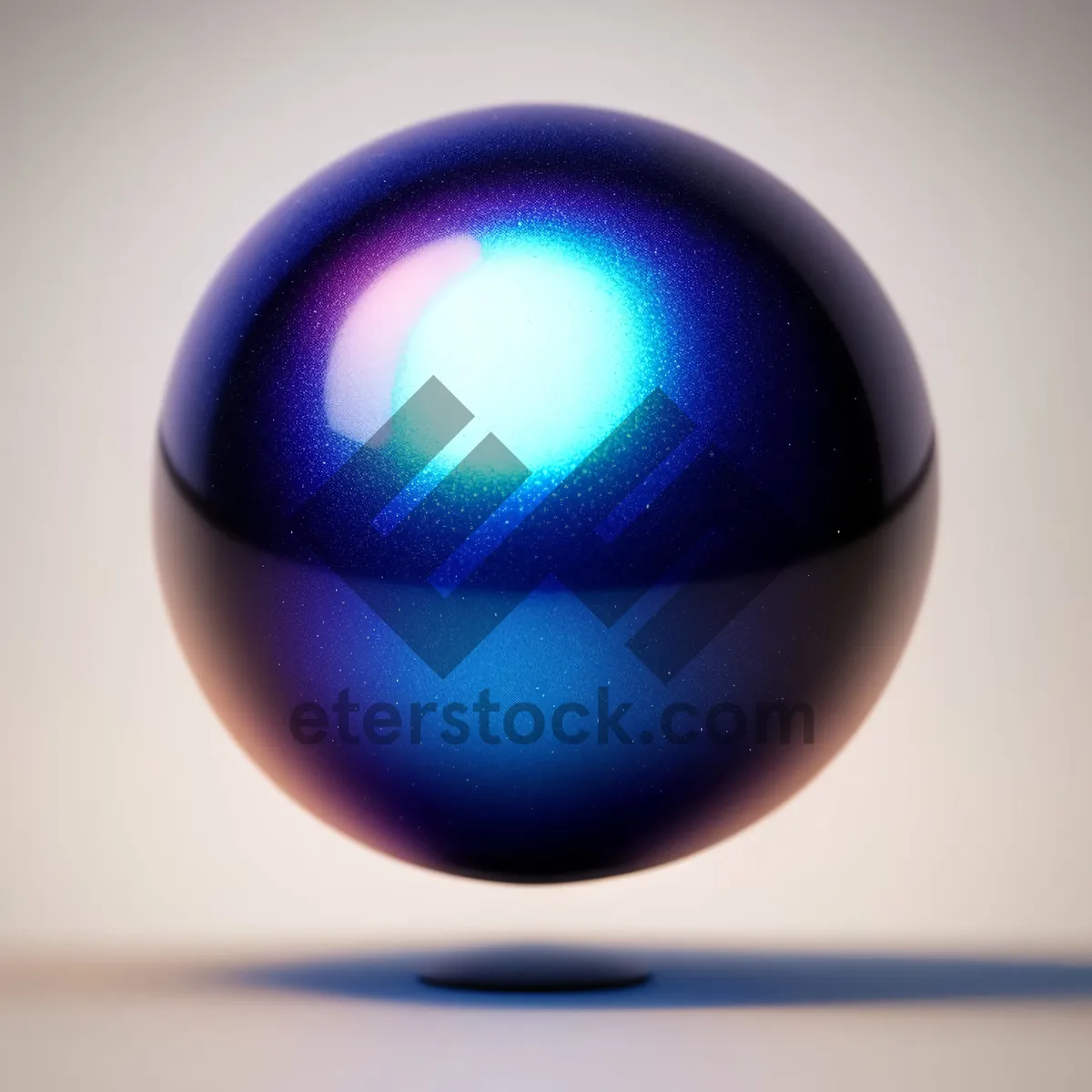 Picture of Shiny Glass Circle Web Button with Reflection