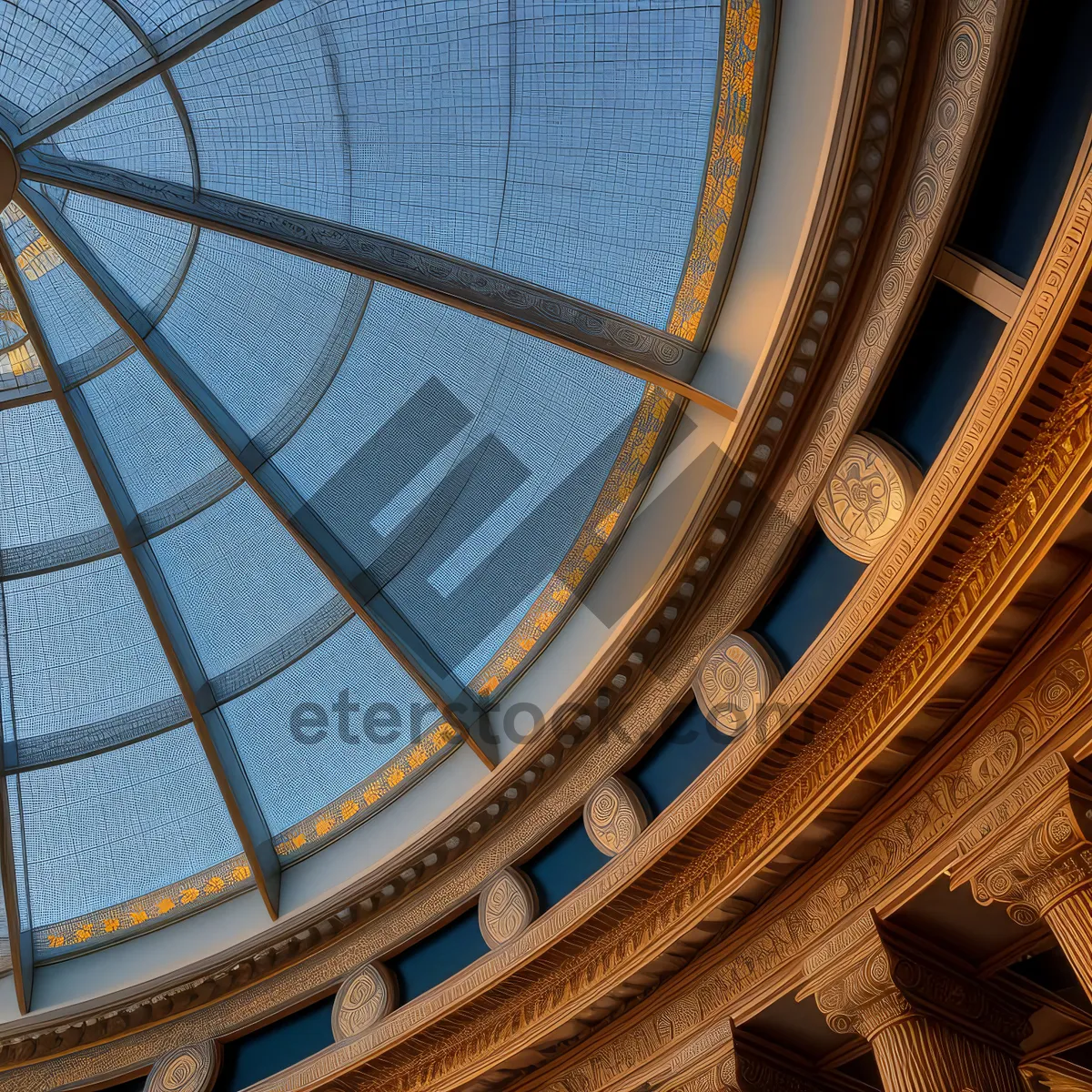 Picture of Modern Glass Dome Building in City Center