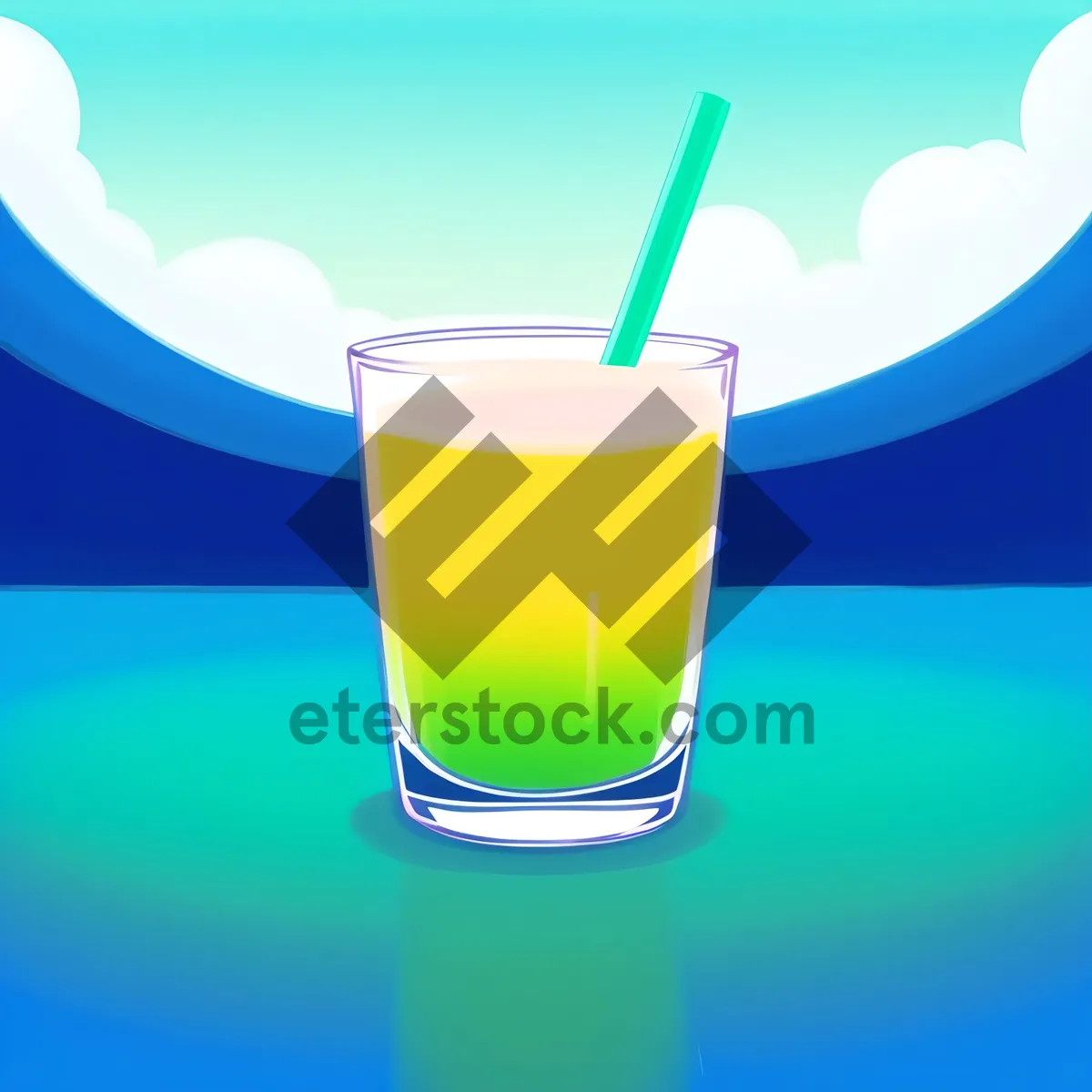 Picture of Refreshing Vodka Sour in Glass Cup